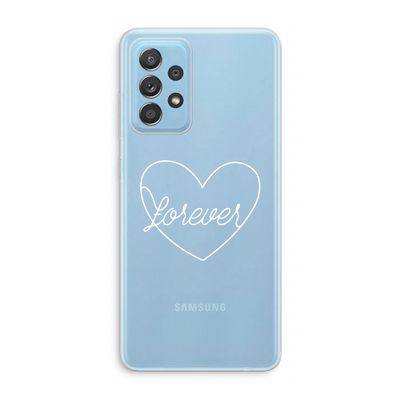 Forever heart pastel: Samsung Galaxy A73 Transparant Hoesje