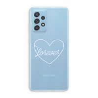 Forever heart pastel: Samsung Galaxy A73 Transparant Hoesje