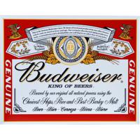 Nostalgic Art wandbord/muurplaatje - Metaal - Budweiser - 41 x 32 cm - Mancave - bier - thumbnail