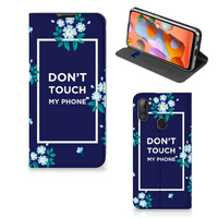 Samsung Galaxy M11 | A11 Design Case Flowers Blue DTMP - thumbnail