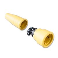 Volrubber contra stekker geel 16A