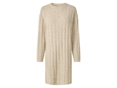 esmara Gebreide dames jurk (Beige, M (40/42))