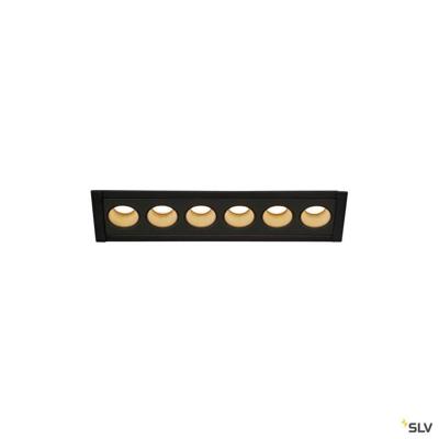 SLV Led inbouwlampMilandos 6-lichts 6x160 lumen zwart - 1005416