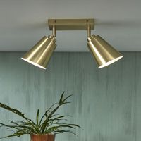 its about RoMi Plafondlamp 'Bremen' 2-lamps, kleur Goud