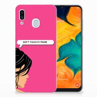 Samsung Galaxy A30 Silicone-hoesje Woman Don't Touch My Phone