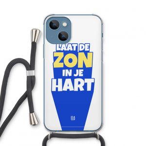 Laat de zon in je hart: iPhone 13 mini Transparant Hoesje met koord