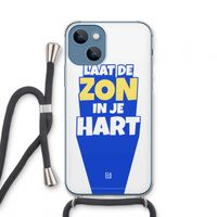 Laat de zon in je hart: iPhone 13 mini Transparant Hoesje met koord