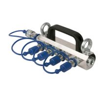 Showtec 4-weg CO2 distributieblok (3/8 Q-Lock koppelingen)