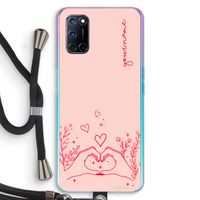 Love is in the air: Oppo A52 Transparant Hoesje met koord