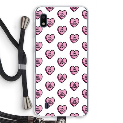 GIRL POWER: Samsung Galaxy A10 Transparant Hoesje met koord