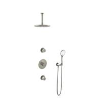 Hotbath Buddy - Inbouw Regendoucheset - 2 Stopkranen - Thermostatisch - Plafondbuis 15 cm - Hoofddouche 250 mm - Ronde Handdouche 3 Standen - Waterbesparend - V02