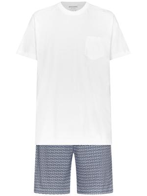 Witte katoenen heren shortama