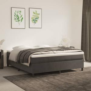 Boxspring met matras fluweel donkergrijs 180x200 cm SKU: V3144694