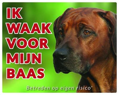 Rhodesian Ridgeback Waakbord - Ik waak voor mijn