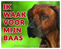 Rhodesian Ridgeback Waakbord - Ik waak voor mijn