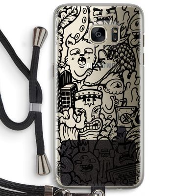 Vexx Black Mixtape: Samsung Galaxy S7 Edge Transparant Hoesje met koord