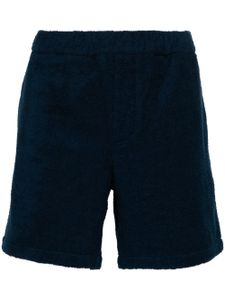 Prada short en coton à plaque logo - Bleu