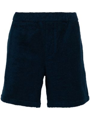 Prada short en coton à plaque logo - Bleu