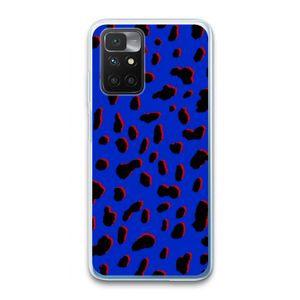 Blue Leopard: Xiaomi Redmi 10 Transparant Hoesje