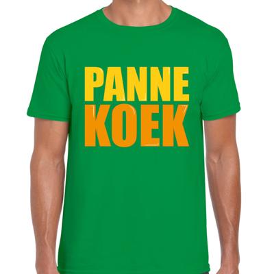 Foute Party Cadeau T-shirt heren - PANNEKOEK - groen - feestkleding
