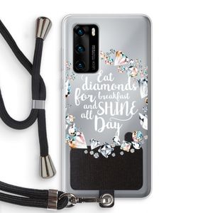Diamonds: Huawei P40 Transparant Hoesje met koord