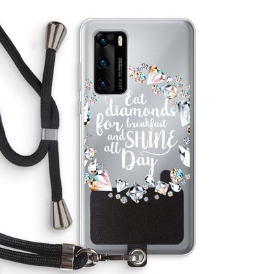 Diamonds: Huawei P40 Transparant Hoesje met koord