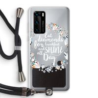 Diamonds: Huawei P40 Transparant Hoesje met koord