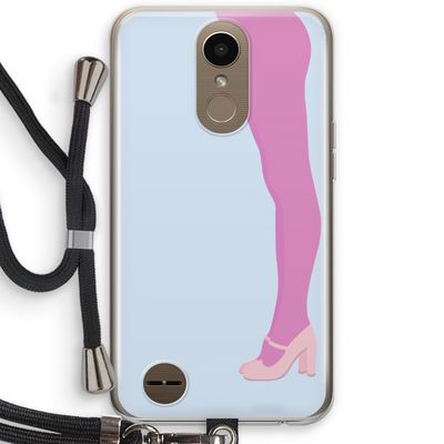 Pink panty: LG K10 (2017) Transparant Hoesje met koord