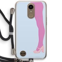Pink panty: LG K10 (2017) Transparant Hoesje met koord