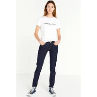 Tommy Hilfiger low waist slim fit jeans met biologisch katoen dark denim - thumbnail