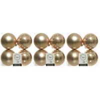 Decoris Kerstballen - 12x st - donker parel/champagne - D10 cm - kunststof - kerstversiering