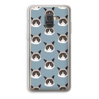 It's a Purrr Case: Samsung Galaxy A8 (2018) Transparant Hoesje