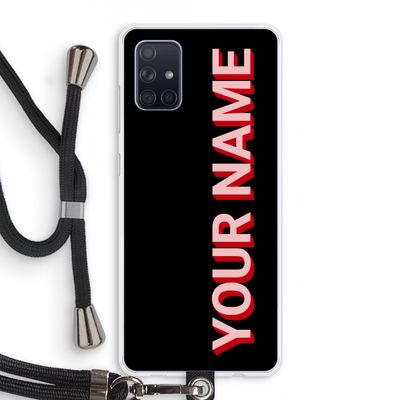 Namecase: Samsung Galaxy A71 Transparant Hoesje met koord