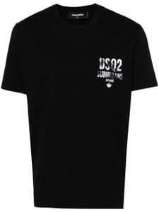 DSQUARED2 t-shirt en coton à logo imprimé - Noir