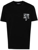 DSQUARED2 t-shirt en coton à logo imprimé - Noir