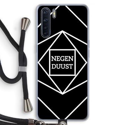 Negenduust geometrisch: Oppo A91 Transparant Hoesje met koord