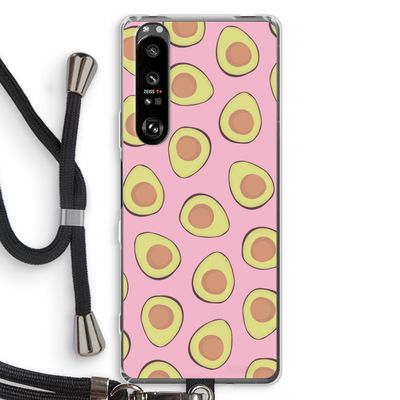 Dancing avocados: Sony Xperia 1 III Transparant Hoesje met koord