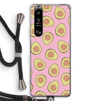 Dancing avocados: Sony Xperia 1 III Transparant Hoesje met koord
