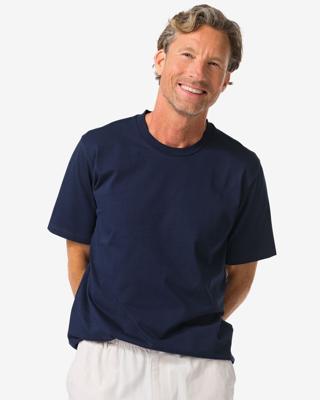 HEMA Heren T-shirt Relaxed Fit Donkerblauw (donkerblauw)