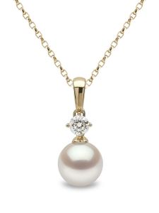 Yoko London collier en or blanc 18ct serti de perles et de diamants