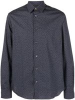 Paul Smith chemise en coton à imprimé graphique - Bleu - thumbnail