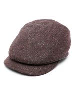 Borsalino béret chiné à design nervuré - Rouge