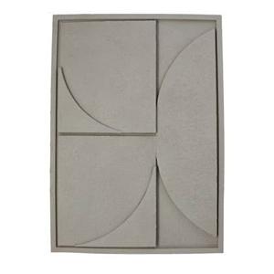 HD Collection Wanddeco D Abstract - Beige|Grijs - Polystone