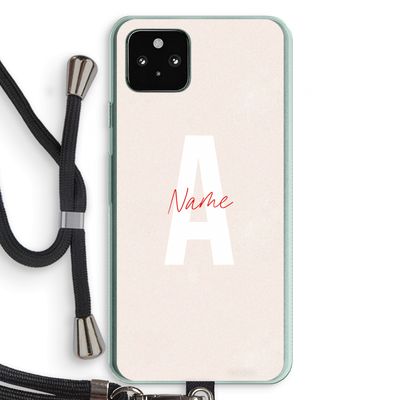 Strawberry Milkshake: Pixel 5a 5G Transparant Hoesje met koord