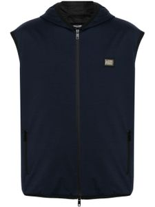 Dolce & Gabbana gilet à plaque logo - Bleu