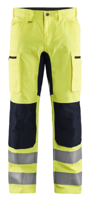Blåkläder High-Vis broek met stretch 15851811 | High Vis Geel/Zwart | Maat 58 - 7330509703069