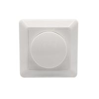 Afdekmateriaal met dimmerknop - Geschikt voor LED Dimmers - Incl. centraalplaat en raamwerk - Druk/draaischakelaar - Wit