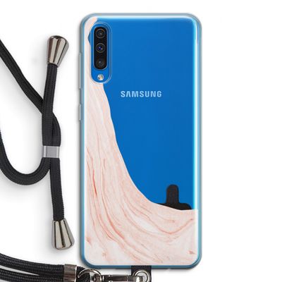 Peach bath: Samsung Galaxy A50 Transparant Hoesje met koord