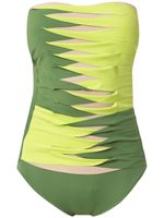 Amir Slama sleeveless printed swimsuit - Vert