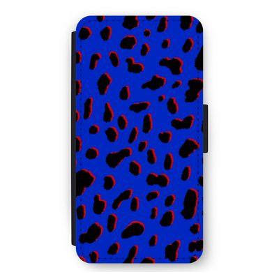Blue Leopard: iPhone 11 Pro Max Flip Hoesje